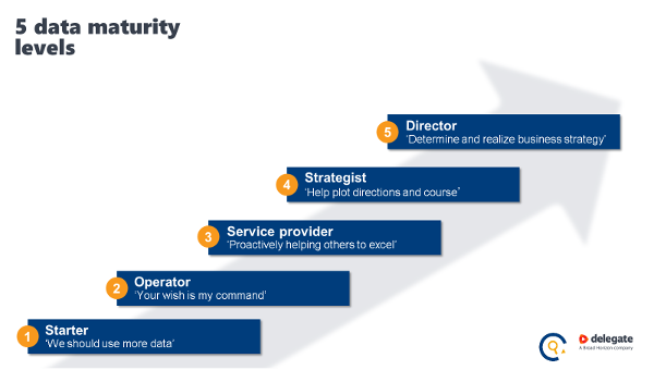 5 data maturity levels - case Using Data Strategy to become data-driven